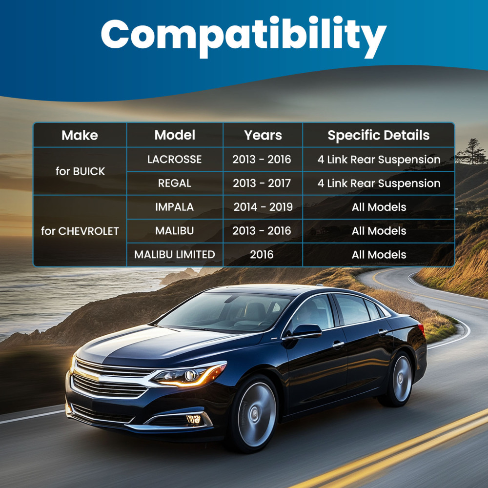 2pcs Rear Upper Control Arms For 2013-2019 compatible for Chevrolet Impala compatible for Malibu Buick Regal