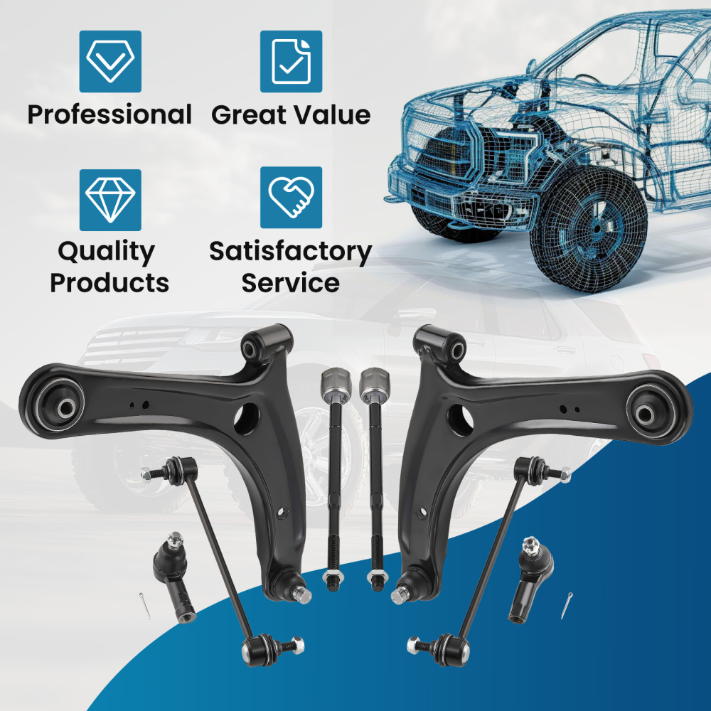 Suspension Kit Front Lower Control Arms compatible for Mitsubishi Lancer 2008-2017 K620548