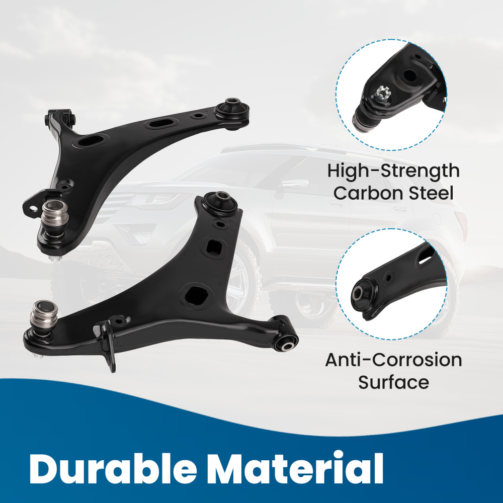 Front Lower Control Arms + Tie Rod Sway Bar Link compatible for Subaru Legacy Outback 05-09