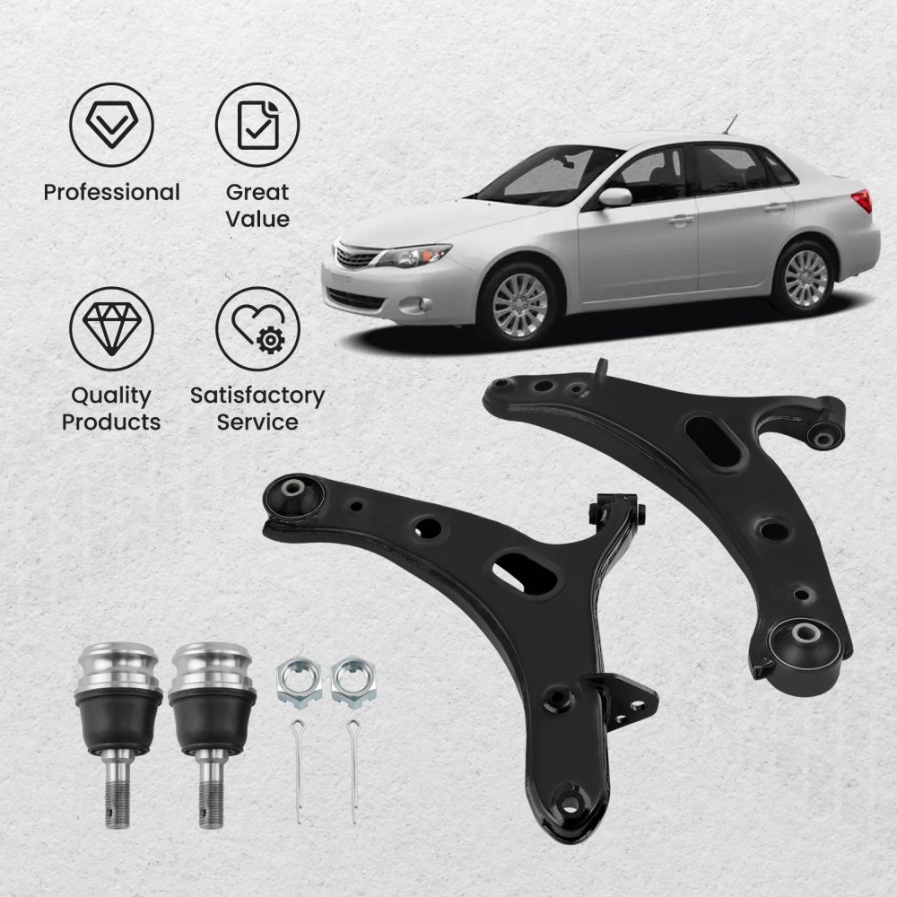 Pair Front Lower Control Arms w/Ball Joint compatible for Subaru Legacy Outback 2010-2014