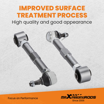 4x Adjustable Front Camber + Rear Toe Arms Kit for 2001-2005 04 compatible for Lexus IS300 XE10