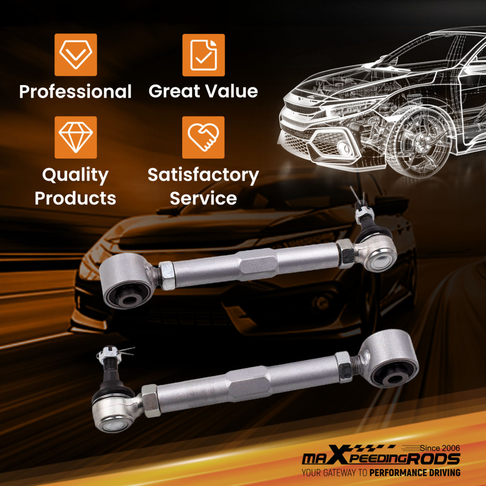 Compatible for Lexus IS300 GS300 GS400 GS430 2 Pcs Adjustable Rear Toe Control Arms Kits suspension arms