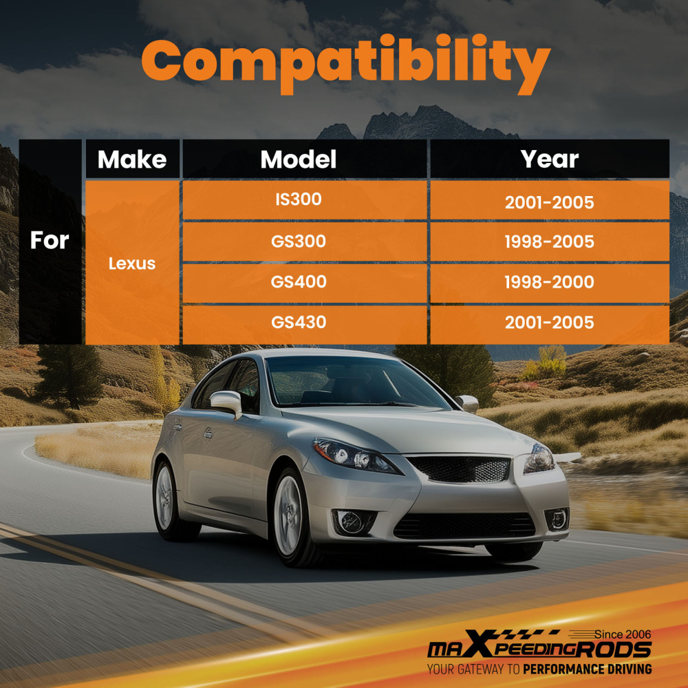 Compatible for Lexus IS300 GS300 GS400 GS430 2 Pcs Adjustable Rear Toe Control Arms Kits suspension arms