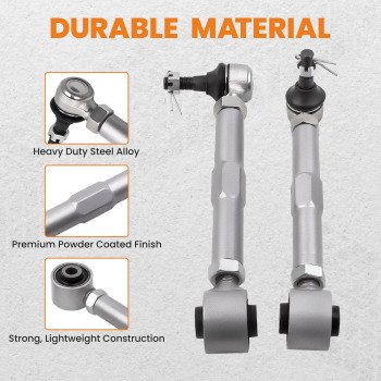 Compatible for Lexus IS300 GS300 GS400 GS430 Adjustable Rear Toe 2 Pcs Control Arms Kits
