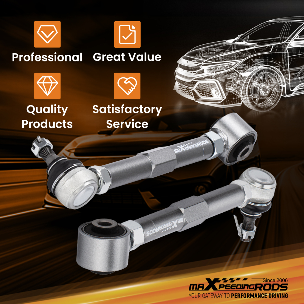 Pack of 2 Adjustable Rear Camber Arms compatible for Lexus IS300 GS300 GS400 2001-2005