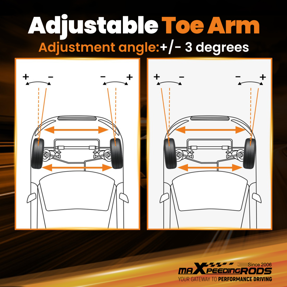 Pack of 2 Adjustable Rear Camber Arms compatible for Lexus IS300 GS300 GS400 2001-2005