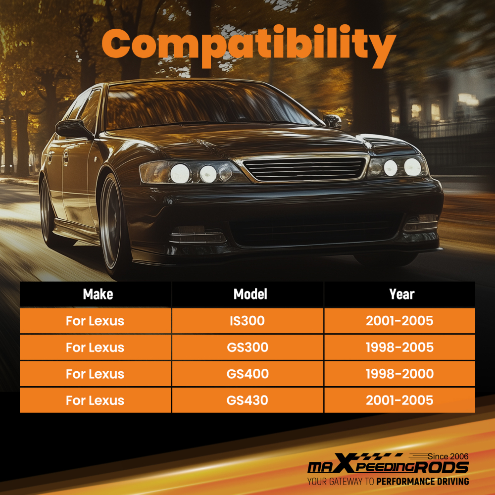 2x Adjustable Rear Toe Control Arms Kits compatible pour Lexus IS300 GS300 GS400 GS430 NEW