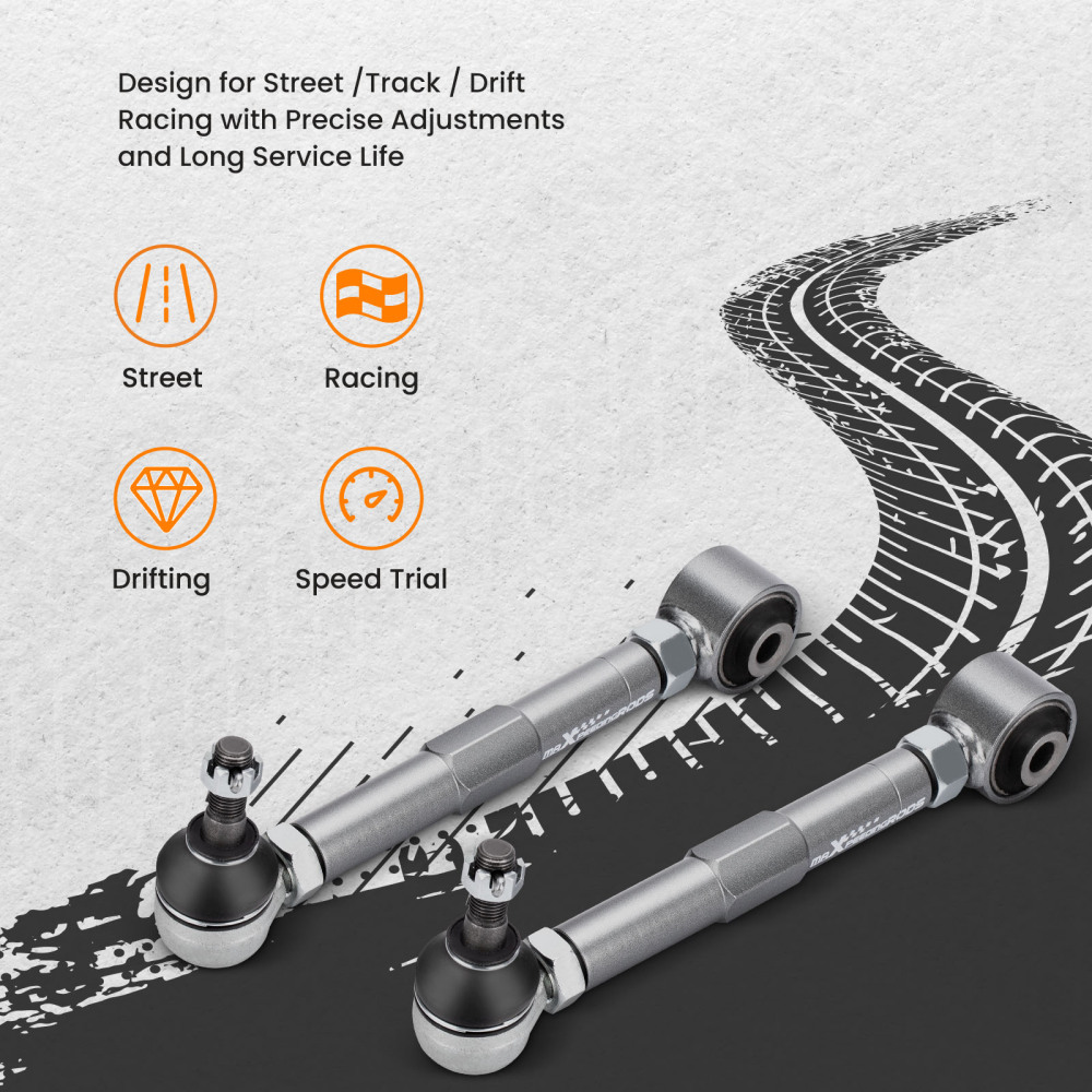 Heavy Duty 2 Pcs Adjustable Rear Toe Control Arms compatible for Lexus GS300 IS300 GS400