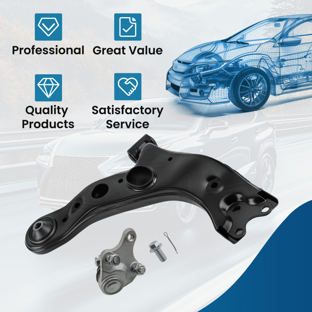 Front Lower Control Arm Left Driver Side W/ Ball Joint compatible for Toyota Rav4 2006-2018
