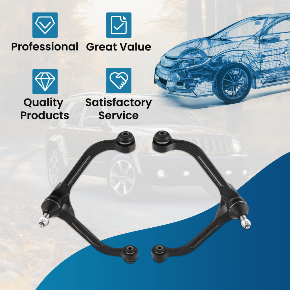 2pc Front Upper Control Arm Kit compatible for Jeep Liberty 2002 2003 2004 2005 2006 2007