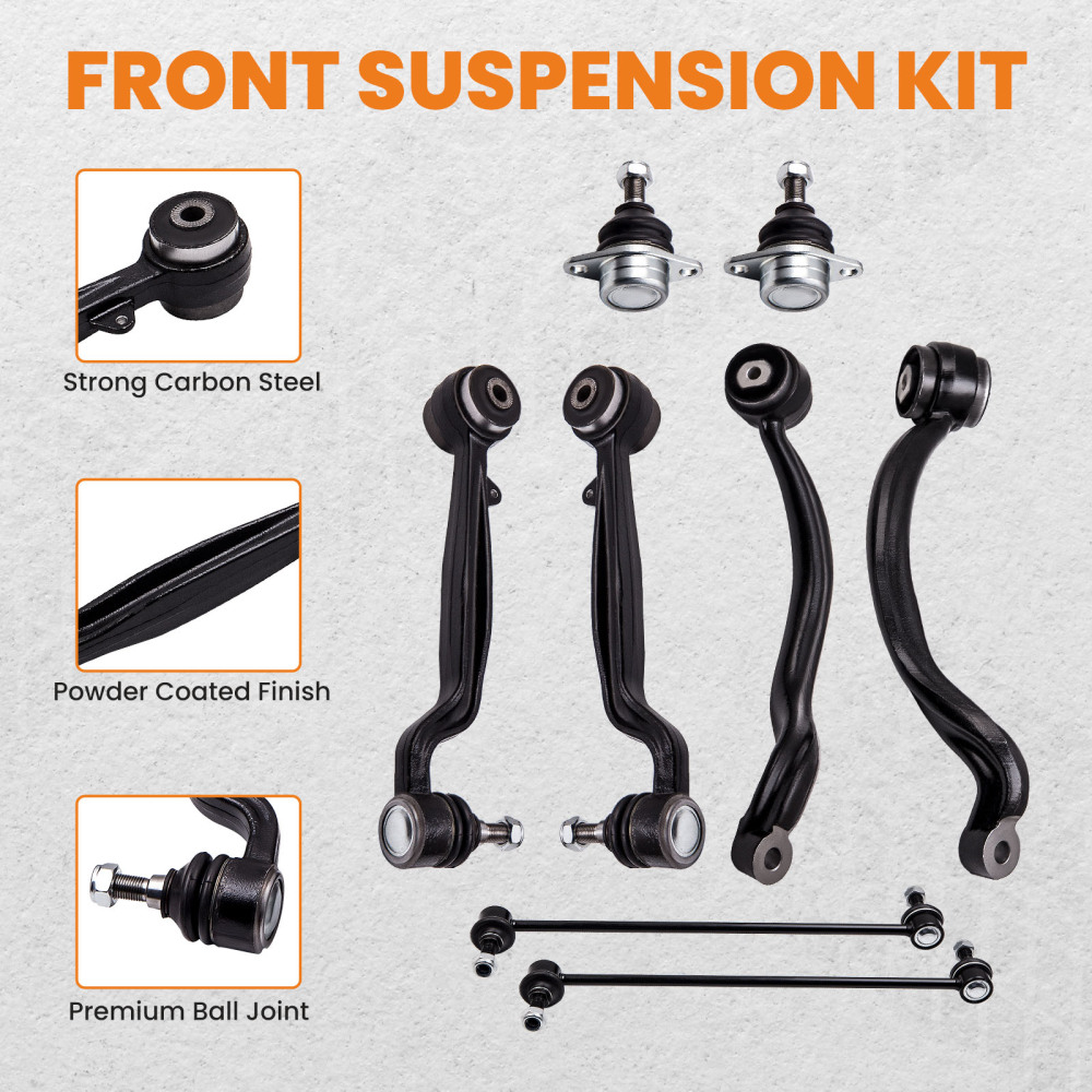 8 Pieces Kit Bras De Suspension compatible pour Land Rover Range compatible pour Rover III LM L322 4x4