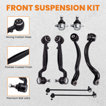 8 Pieces Kit Bras De Suspension compatible pour Land Rover Range compatible pour Rover III LM L322 4x4