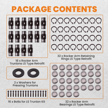 Compatible for Cadillac 4.8L 5.3L 5.7L 6.0L 6.2L Engine Rocker Arm Trunion Kit w/Big Clips