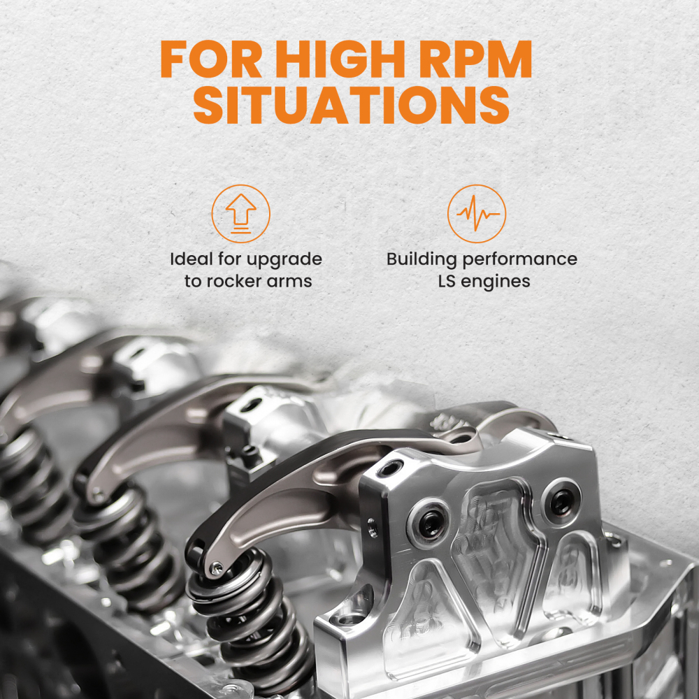 Compatible for Cadillac 4.8L 5.3L 5.7L 6.0L 6.2L Engine Rocker Arm Trunion Kit w/Big Clips