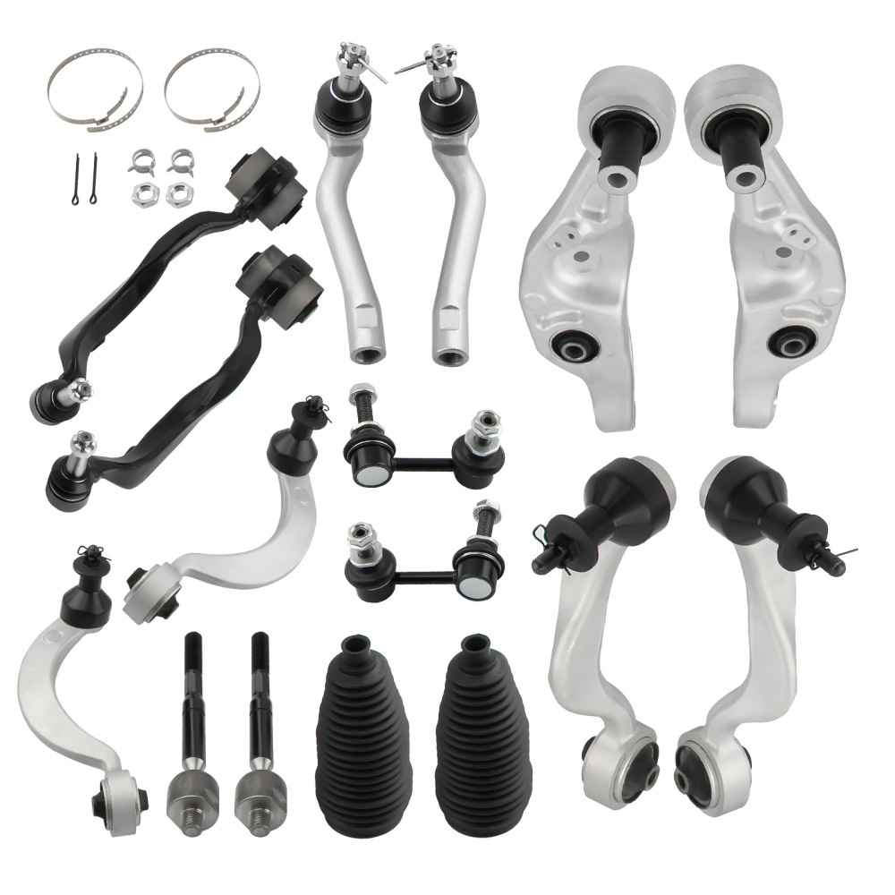 16pcs Front Lower Upper Control Arm Ball joint Tie Rod Kit compatible for Lexus LS460 07-17