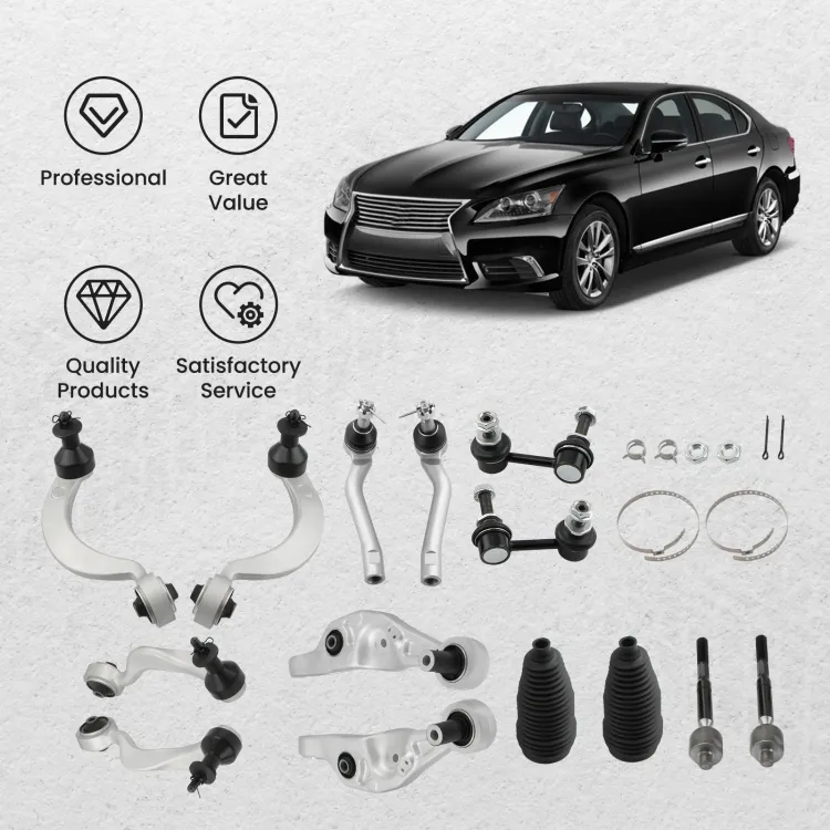 16pc Front Lower Forward Control Arm w/Bushing Tie Rod Kit