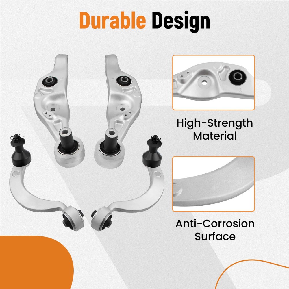 16pcs Front Lower Upper Control Arm Ball joint Tie Rod Kit compatible for Lexus LS460 07-17