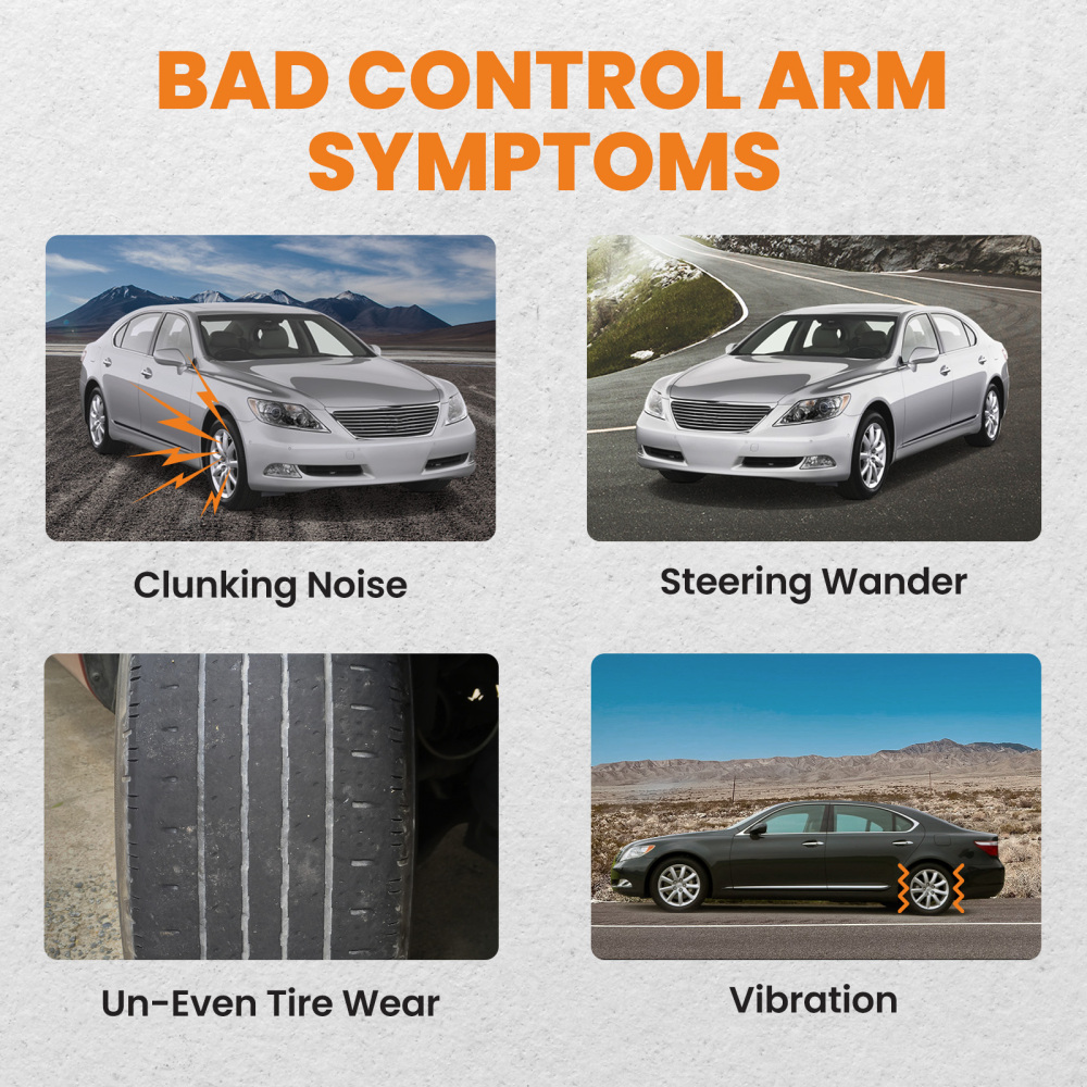 8 Pcs Front Upper Driver and Passenger compatible for Lexus LS460 RWD Models 2007-2008