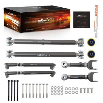 6PC Rear Control Arms Set with Trailing Arms Braces compatible for GM A-Body 1968-1972