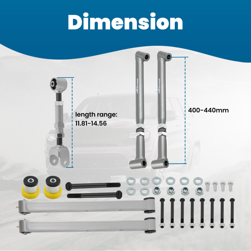 Rear Control Arms Trailing Arms Brace Kit compatible for GM A-Body 68-72 compatible for Chevelle GTO