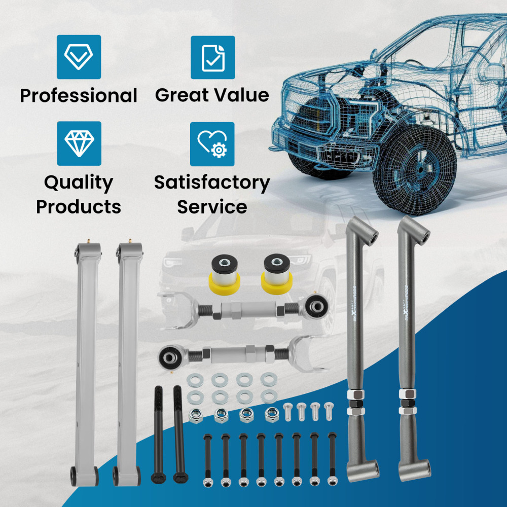 Rear Control Arms Trailing Arms Brace Kit compatible for GM A-Body 68-72 compatible for Chevelle GTO