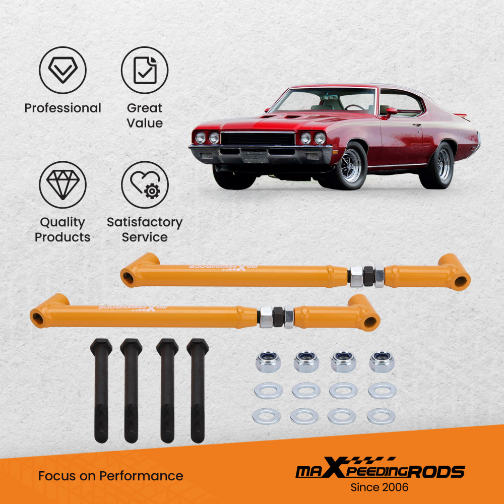 Rear Lower Control Arms compatible for Chevrolet Chevelle 1968-72 Suspension Trailing Kits