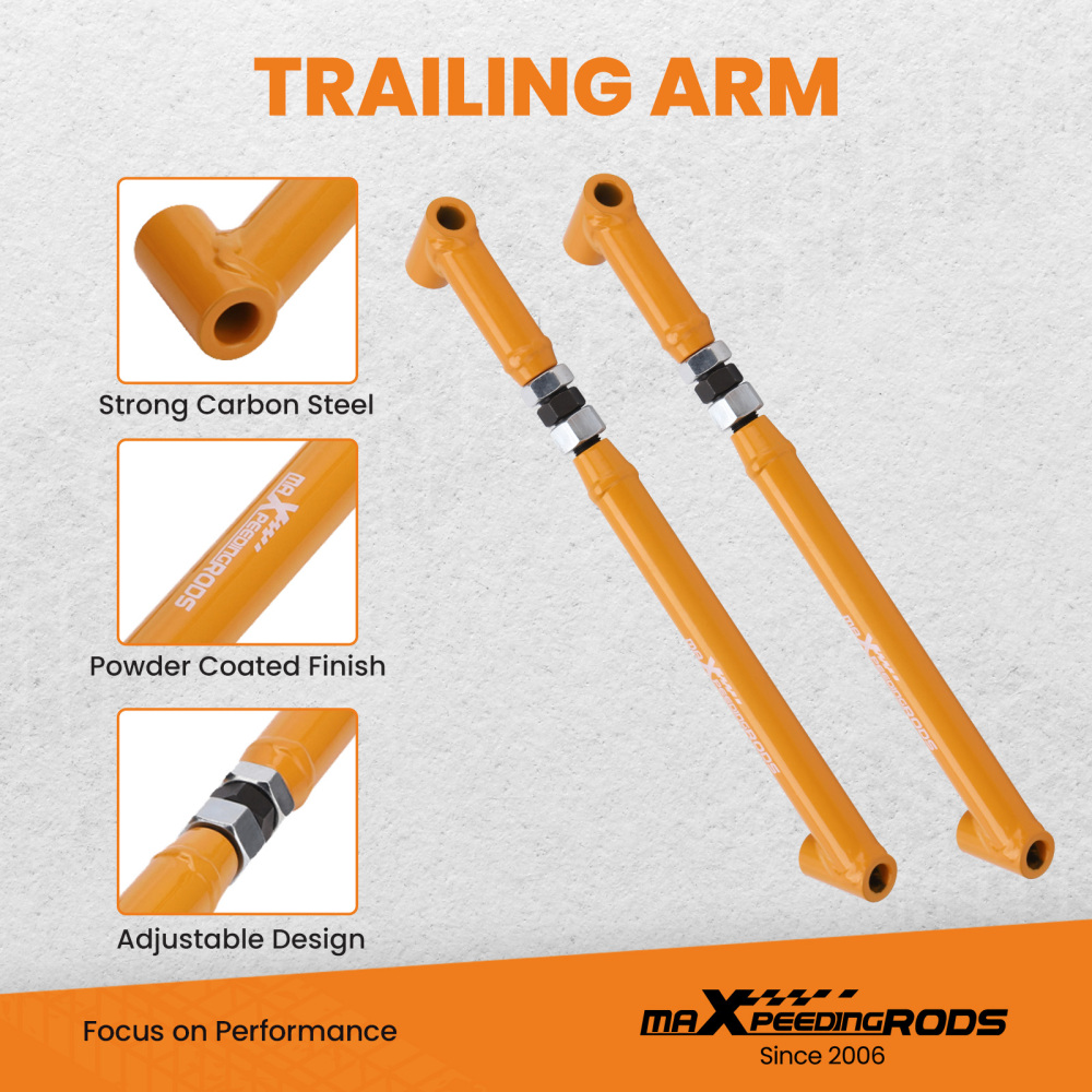 Rear Lower Control Arms compatible for Chevrolet Chevelle 1968-72 Suspension Trailing Kits