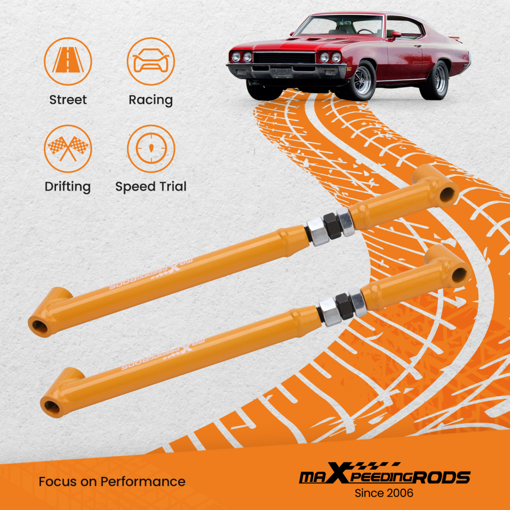 Rear Lower Control Arms compatible for Chevrolet Chevelle 1968-72 Suspension Trailing Kits