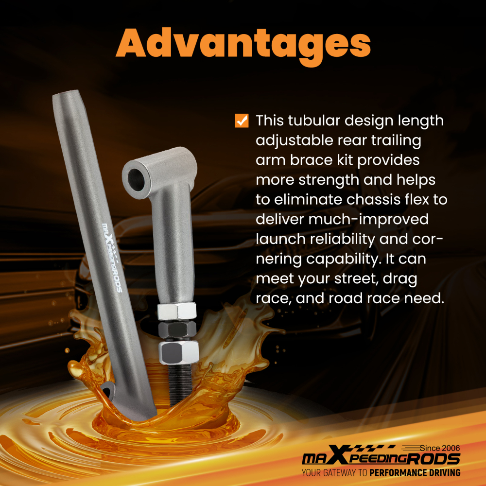 Control Arms Brace Trailing compatible for A Body compatible for Chevelle Cutlass compatible for GTO 442 GS 68-72