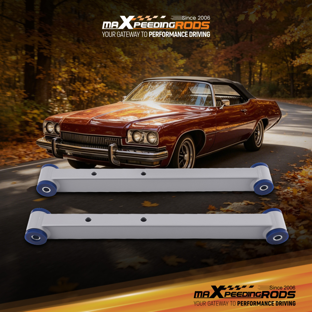 Pair Rear Lower Control Arms with Bushings compatible for Impala B-Body 1971-1976 suspension arms