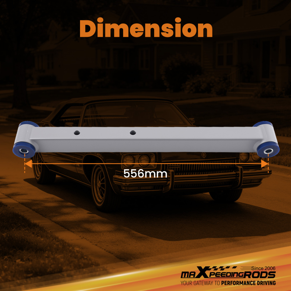Pair Rear Lower Control Arms with Bushings compatible for Impala B-Body 1971-1976 suspension arms
