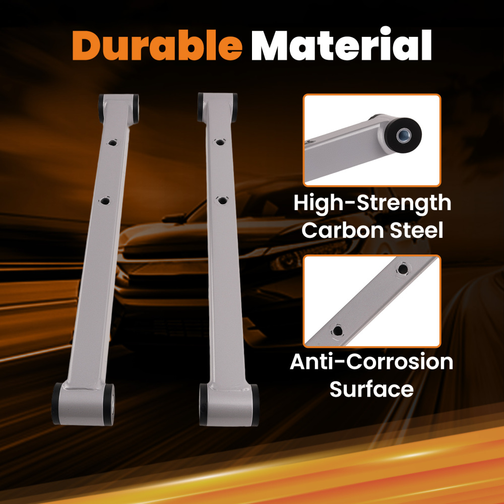 Pair Rear Lower Control Arms with Bushings compatible for Impala B-Body 1971-1976