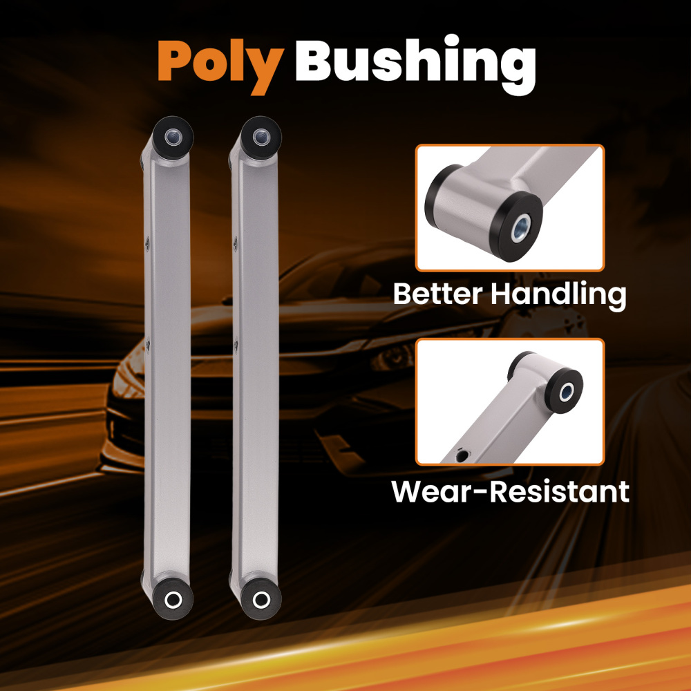 Pair Rear Lower Control Arms with Bushings compatible for Impala B-Body 1971-1976