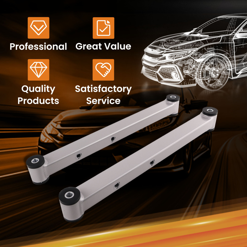 Pair Rear Lower Control Arms with Bushings compatible for Impala B-Body 1971-1976