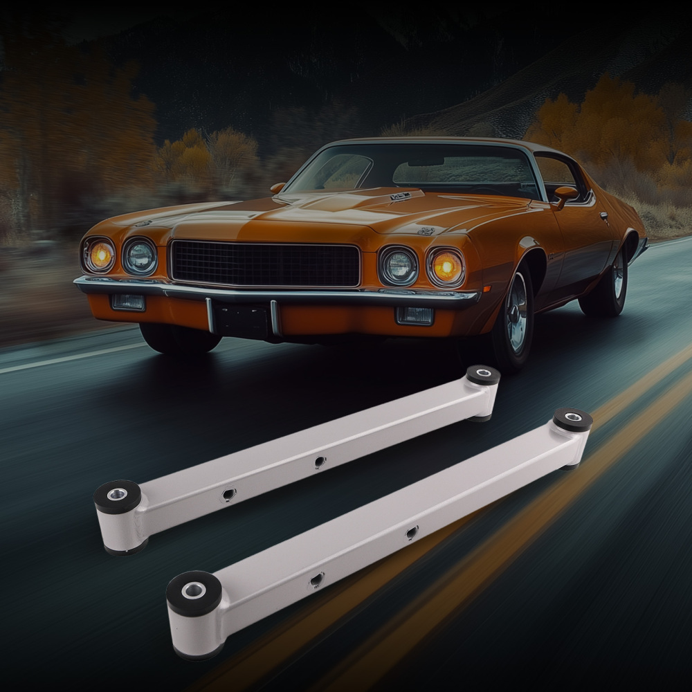 Pair Rear Lower Control Arms with Bushings compatible for Impala B-Body 1971-1976