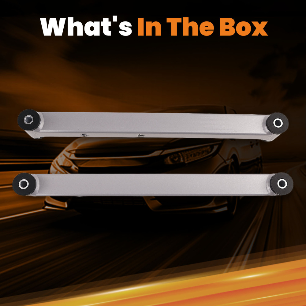 Pair Rear Lower Control Arms with Bushings compatible for Impala B-Body 1971-1976