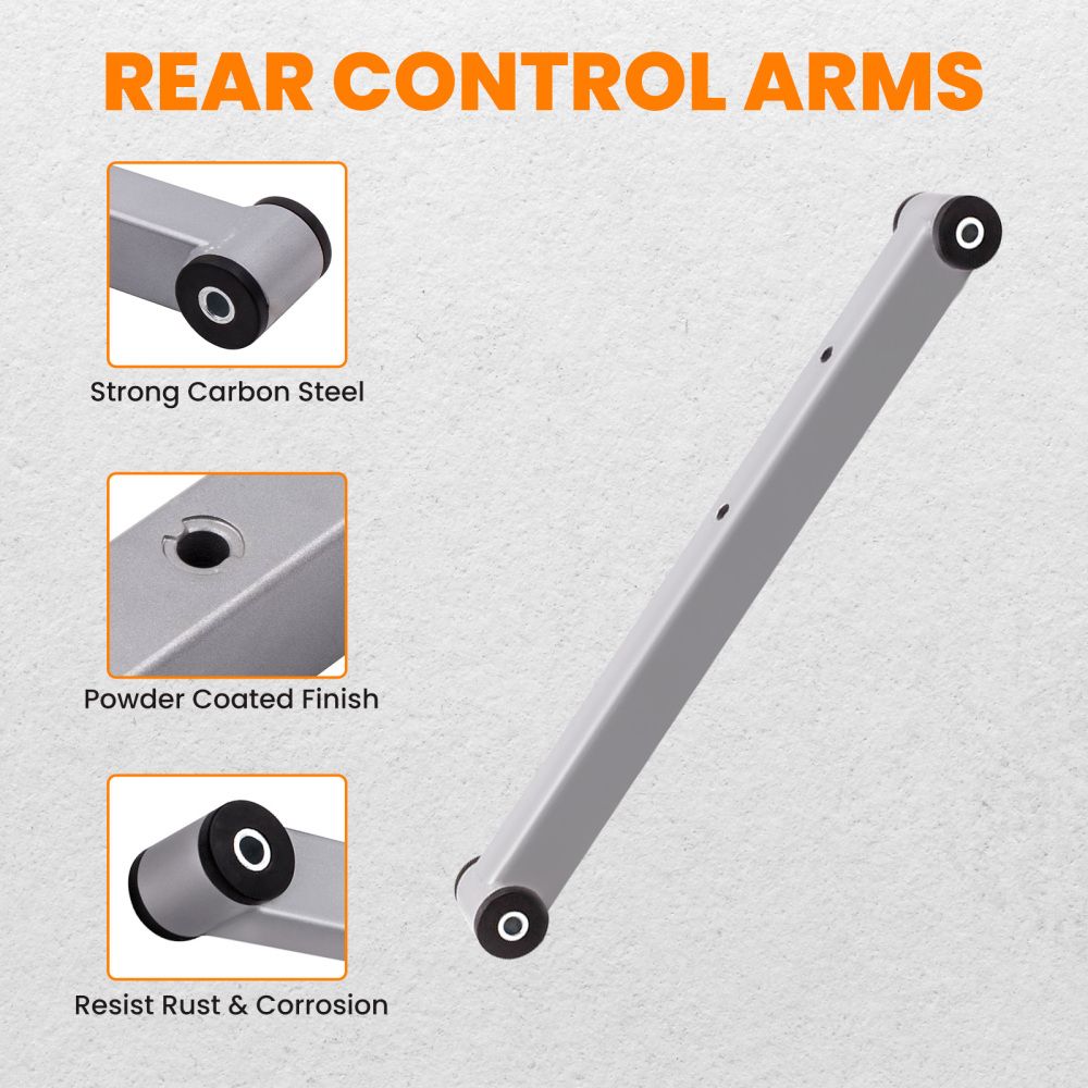 Pair Rear Lower Control Arms with Bushings compatible for Impala B-Body 1971-1976