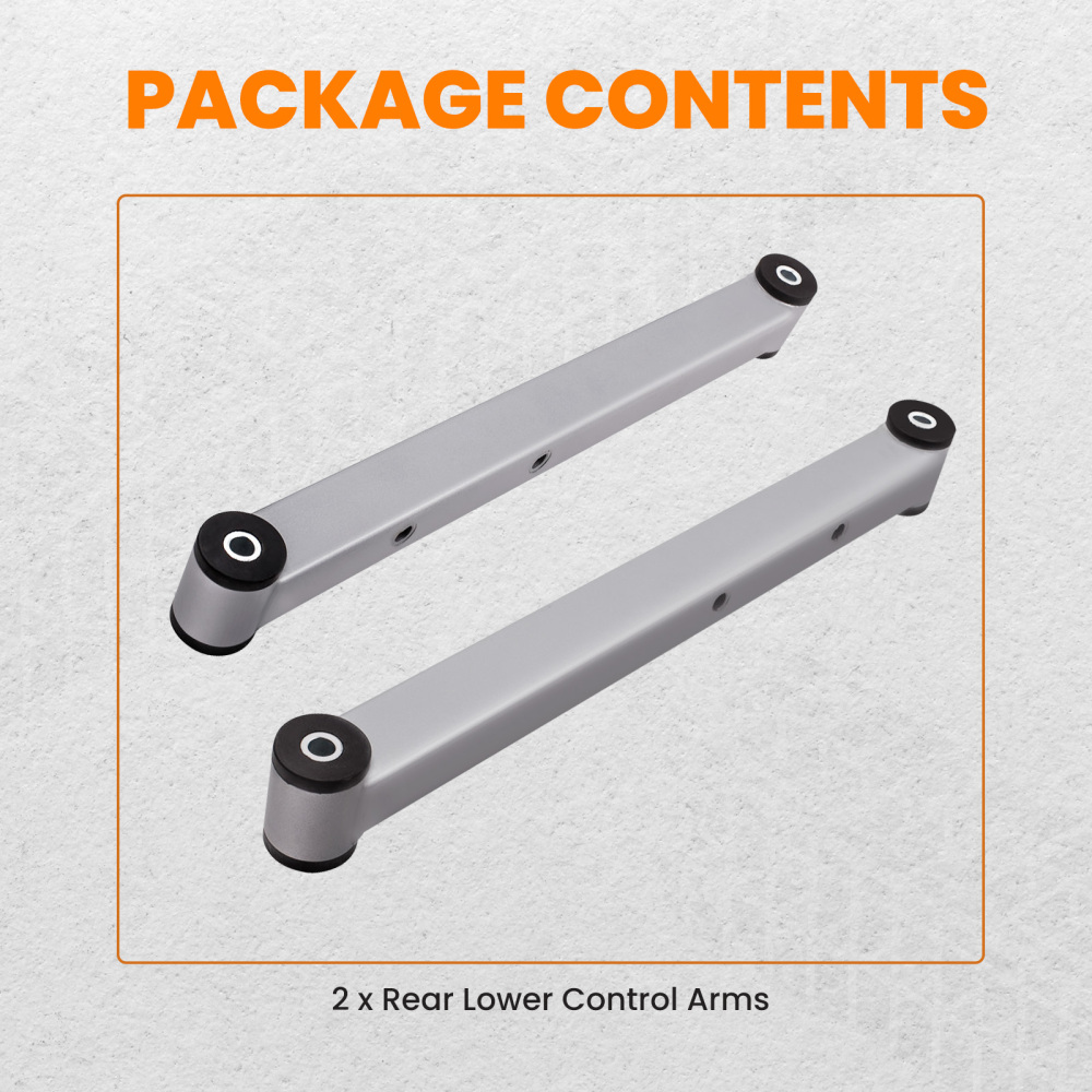 Pair Rear Lower Control Arms with Bushings compatible for Impala B-Body 1971-1976