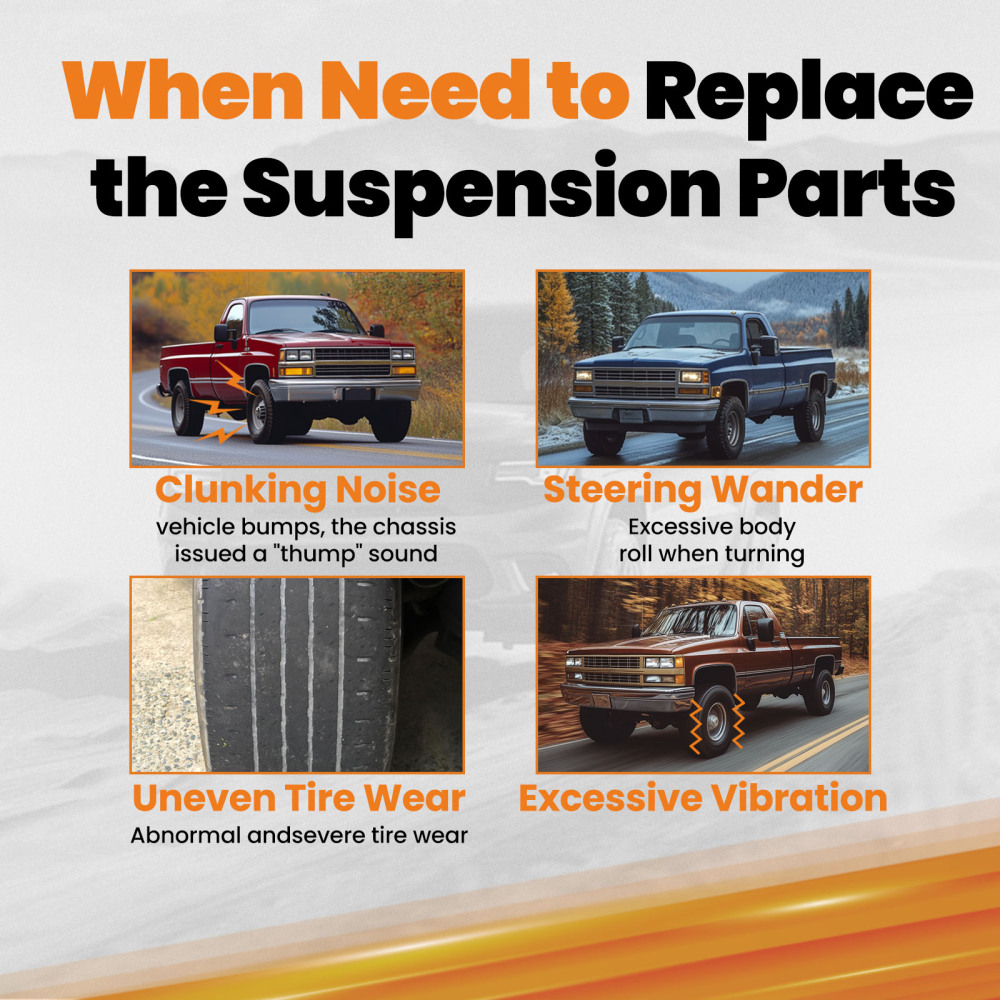 Kit Di Sollevamento Bracci Superiori 2-4 compatibile per Chevrolet/gmc Suburban/tahoe 92-98