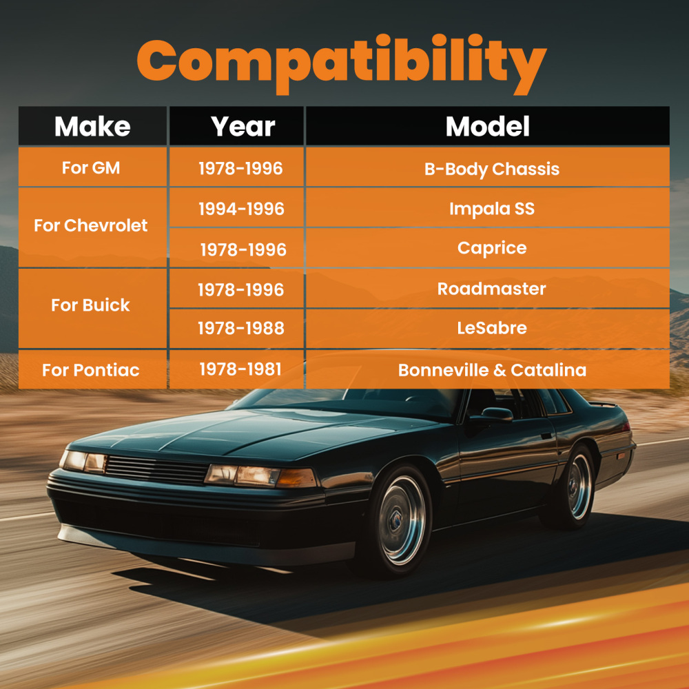 Suspension Rear Control Arm for Impala compatible for B-Body 78-96 Polyurethane Bushings