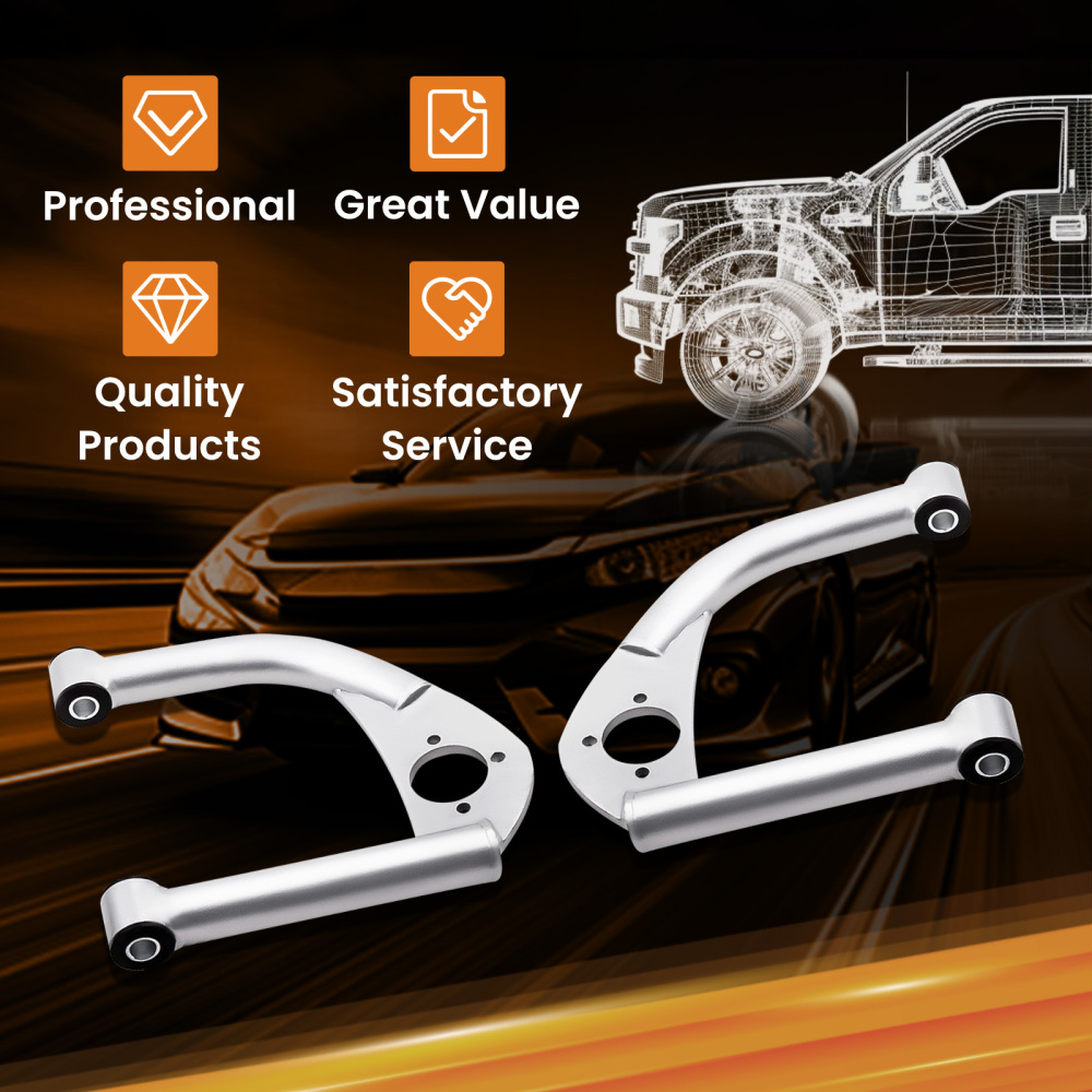 Pair Tubular Front Upper Control ArmSet A-Arms compatible for Camaro F-Body 1993-2002