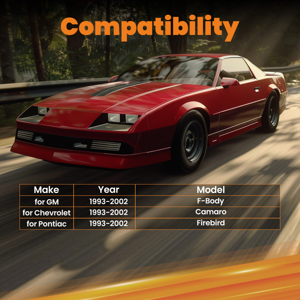 Pair Tubular Front Upper Control ArmSet A-Arms compatible for Camaro F-Body 1993-2002