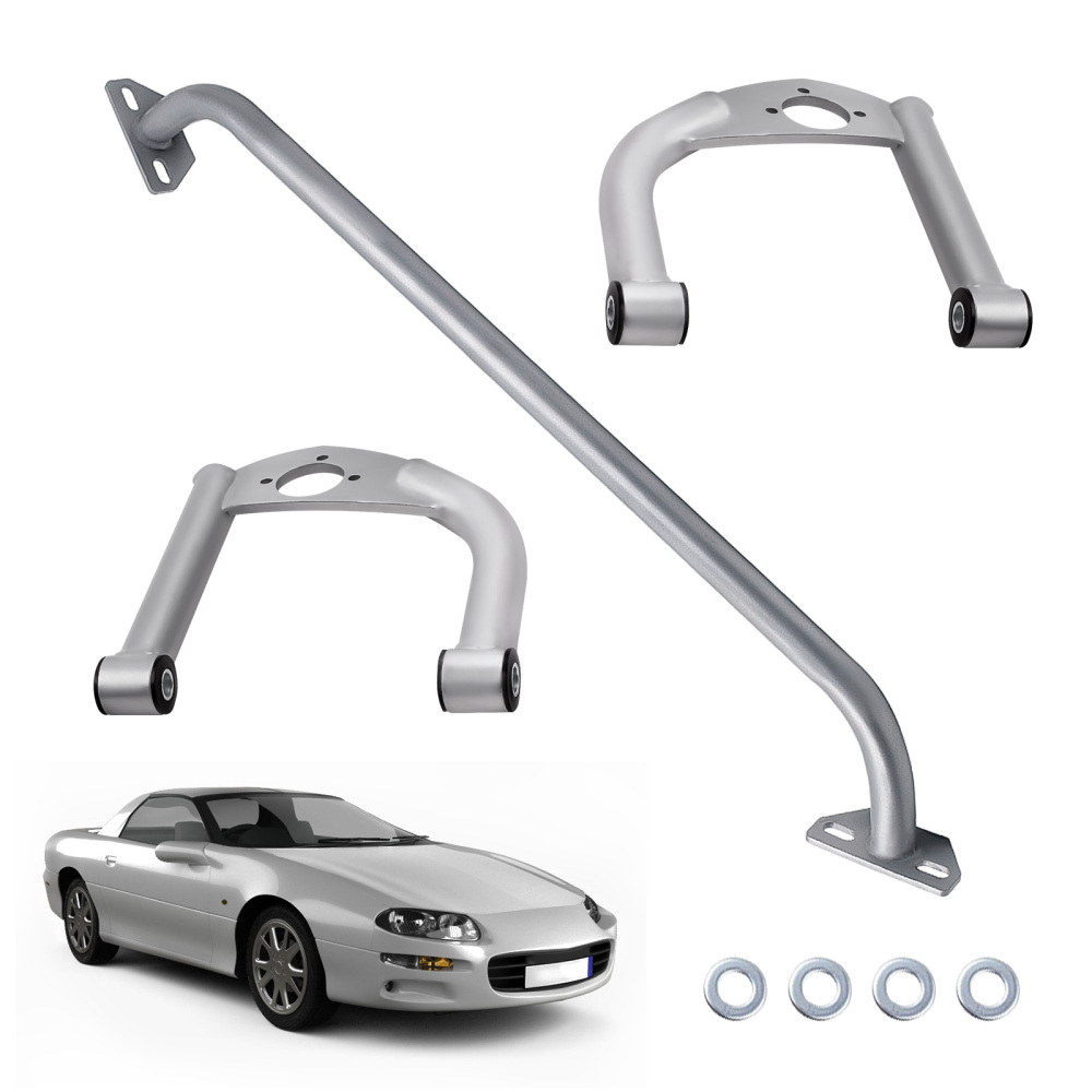 Front Upper Control A-Arms Strut Tower Bar for 93-02 compatible for Camaro Firebird V6 F-Body