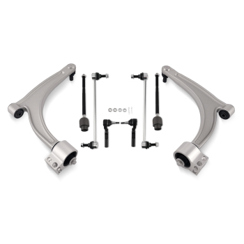 8x Front Lower Control Arm Sway Bar Tie Rods Kit for 2004-2012 compatible for Chevy Malibu G6