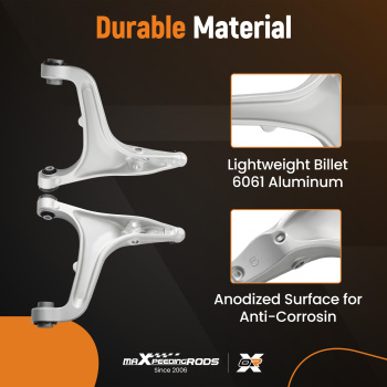 Suspension Front Upper Lower Control Arms For 14-22 compatible for Maserati Quattroporte Ghibli