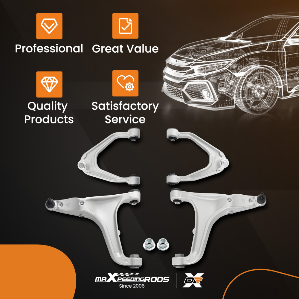 Suspension Front Upper Lower Control Arms For 14-22 compatible for Maserati Quattroporte Ghibli