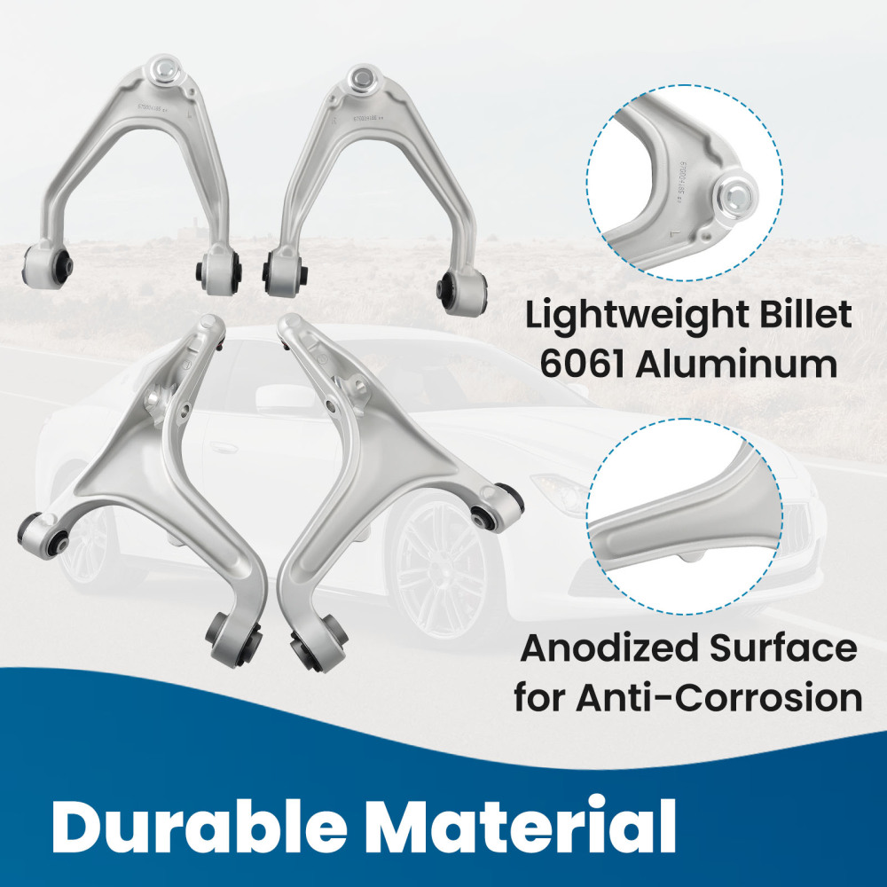 Suspension Front Upper Lower Control Arms For 14-22 compatible for Maserati Quattroporte Ghibli