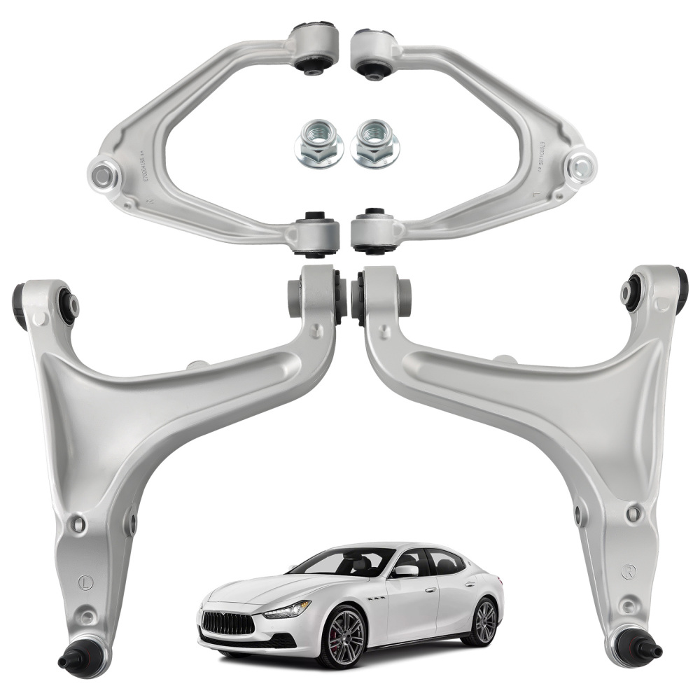 Suspension Front Upper Lower Control Arms For 14-22 compatible for Maserati Quattroporte Ghibli