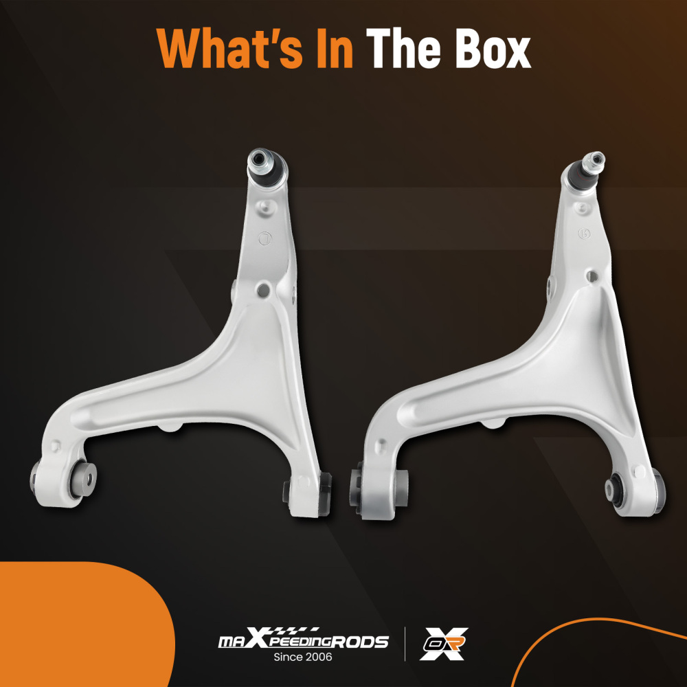 2x Lower Control Arms For 14-22 compatible for Maserati Ghibli Quattroporte 673007124 673007125