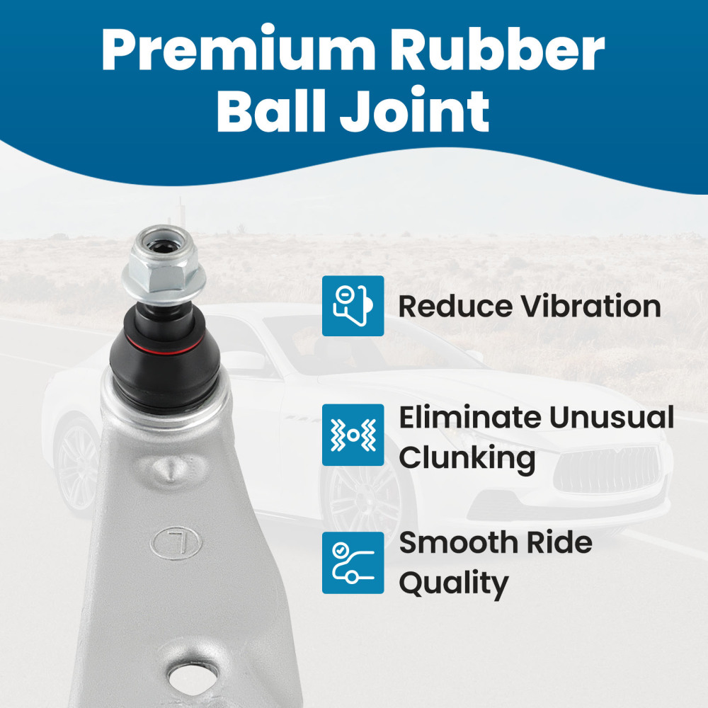 2x Lower Control Arms For 14-22 compatible for Maserati Ghibli Quattroporte 673007124 673007125